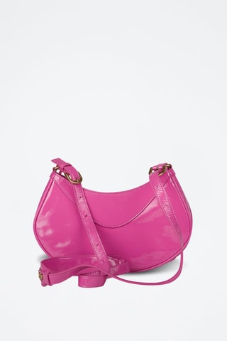 Mala a tiracolo em couro de carneiro - Fúcsia