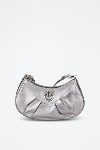 Sac bandoulière en cuir de mouton - Argenté