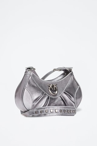 Sac bandoulière en cuir de mouton - Argenté