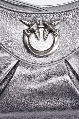 Sac bandoulière en cuir de mouton - Argenté