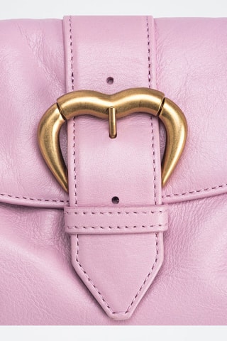 Mala de ombro de couro - Malva