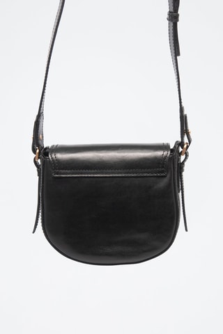 Mala a tiracolo em couro Francesca - Preto