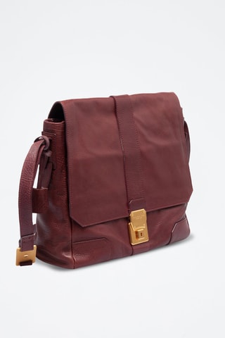 Mala a tiracolo em couro Trou - Castanho