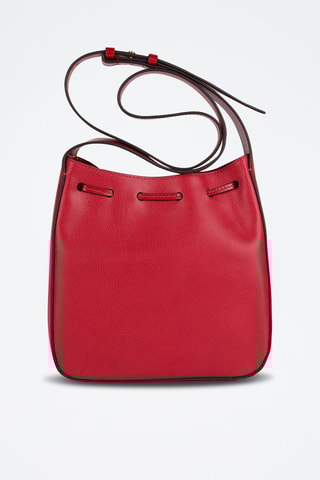 Mala a tiracolo em couro Carlotta - Vermelho
