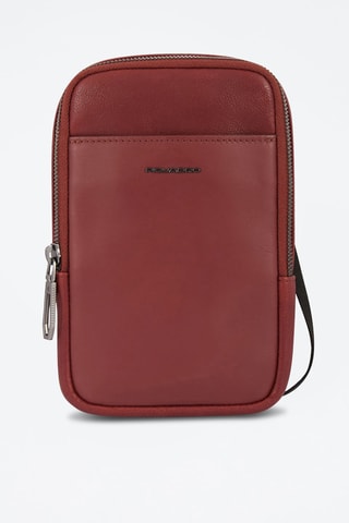 Mala a tiracolo para telemóvel em couro - Castanho - Picadro