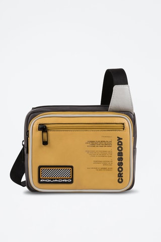 Mala a tiracolo de couro - Amarelo e cinzento - Picadro