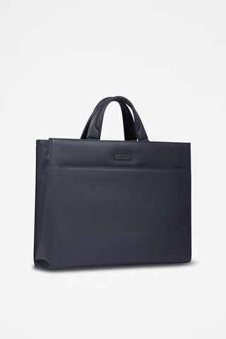 Mala shopper em couro - Azul-noite
