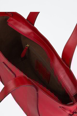 Mala shopper em couro Carlotta - Vermelho
