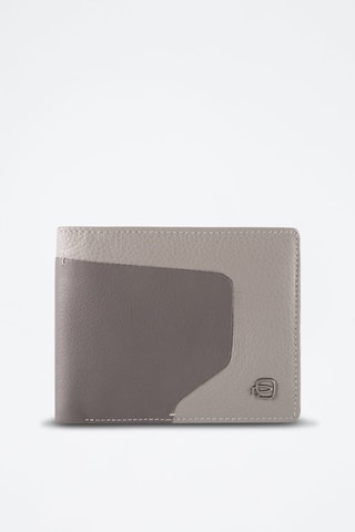 Carteira de couro - 
Cinzento
