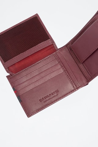 Carteira em couro Uspa Gold Cup Bordô