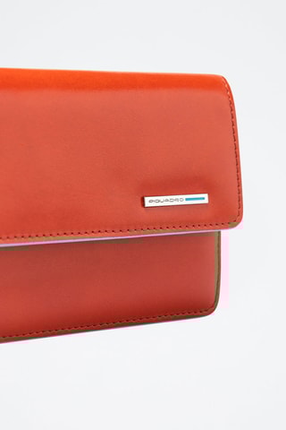 Porta-moedas de couro - Laranja