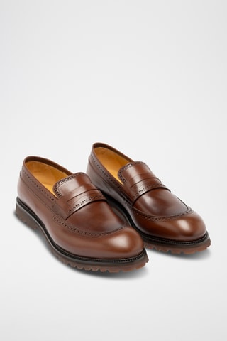 Mocassins de couro - Castanho