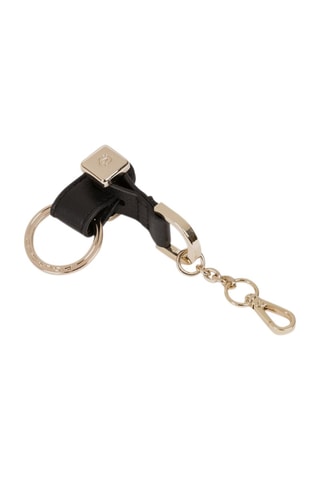 Porta-chaves de couro - Preto