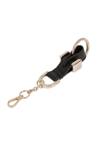 Porta-chaves de couro - Preto