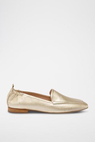Mocassins de couro - Dourado