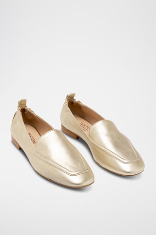 Mocassins de couro - Dourado