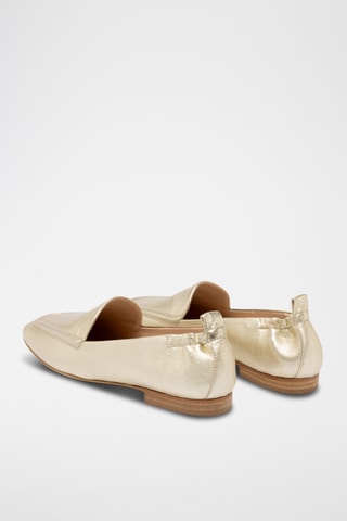 Mocassins de couro - Dourado