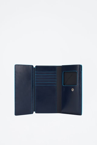 Estojo para telemóvel em couro - Azul-marinho