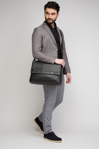 Porta-documentos de couro - Preto