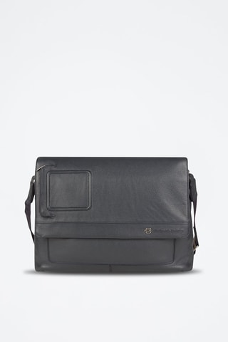 Porta-documentos de couro - Cinzento