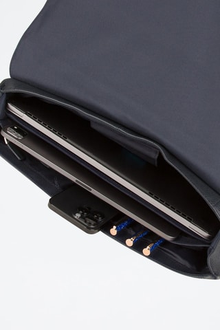 Porta-documentos de couro - Cinzento