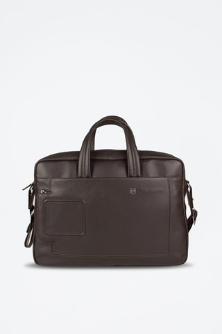 Porta-documentos de couro - Castanho