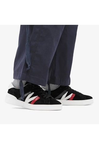 Sneakers em couro Monaco M Low Top - Preto