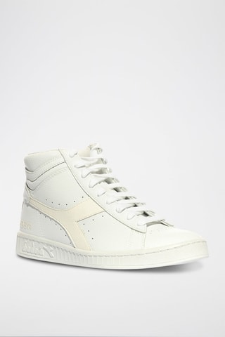 Sapatilhas subidas em couro L HIGH 2030 - Branco 