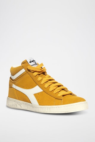 Sapatilhas subidas em couro Game L High - Amarelo