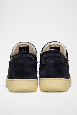 Sapatilhas em couro Row Cut Softech - Azul-marinho