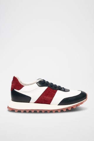 Sneakers de couro - Branco e preto