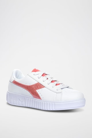 Sapatilhas Game Step P Lacquered GS - Branco e rosa