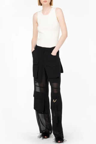 Camisola de alças em seda - Branco