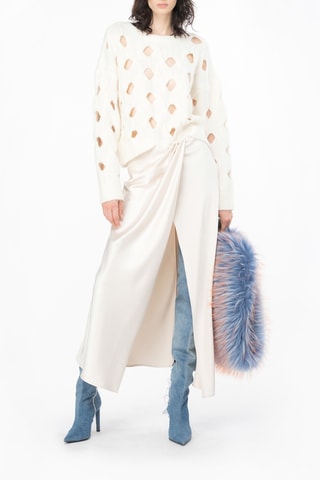 Camisola em lã e alpaca - Branco