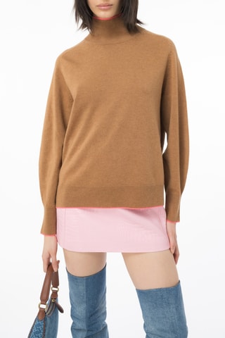 Camisola em lã e caxemira - Castanho