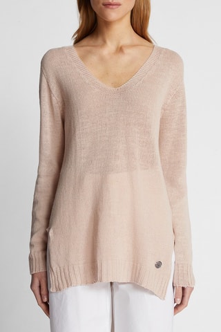 Camisola em linho Madeira de rosa