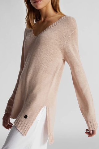 Camisola em linho Madeira de rosa