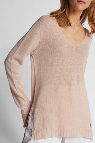 Camisola em linho Madeira de rosa