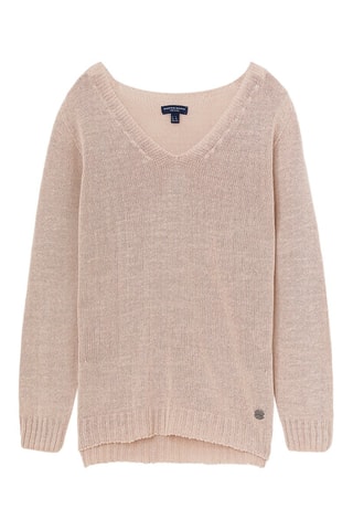 Camisola em linho Madeira de rosa