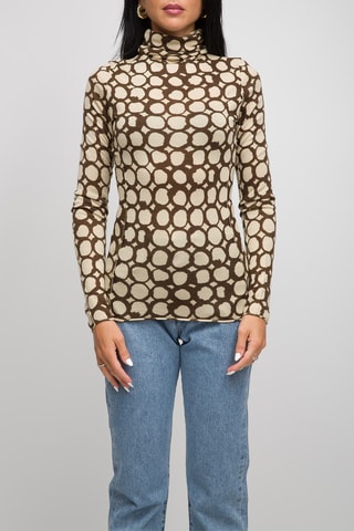 Camisola em lã e seda - Bege