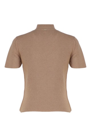 Camisola em lã e caxemira - Bege