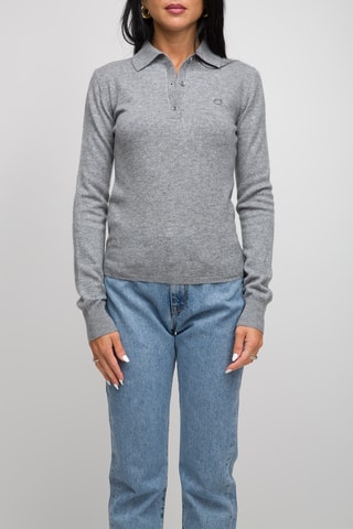 Camisola em lã e caxemira - Cinzento mesclado