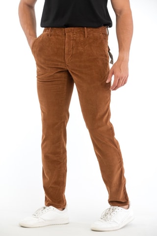 Calças em veludo - Castanho - Incotex