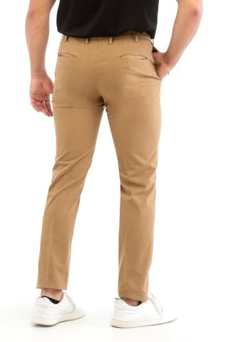 Calças chino slim - Bege - Incotex