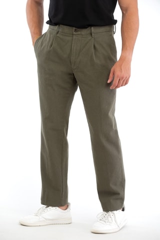 Calças chino regular - Verde - Incotex