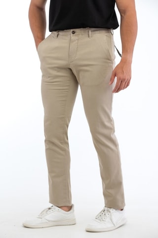 Calças slim - Bege - Incotex