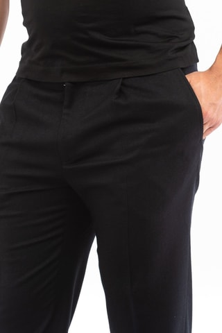 Calças em lã virgem - Azul-escuro - Incotex