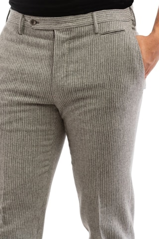 Calças slim em lã virgem e caxemira - Cinzento-claro - Incotex