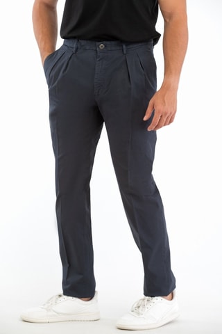 Calças corte cenoura - Cinzento - Incotex