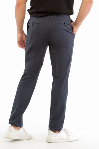 Calças corte cenoura - Cinzento - Incotex